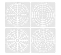 Hoement 4Pcs Mandala Dot Stencils Set, Reusable Portable Mandala Dot Templates with 13Cm Medium Hollow Wall Painting Stencils for DIY Rock, Canvas, and Crafts Painting