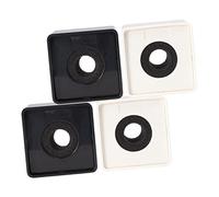Hoement 4pcs Mic Logo Flag Stand Square Interview Station Logo Sponge Material