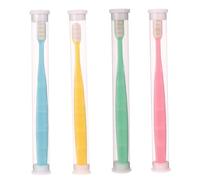 Hoement 4pcs Micro-Nano Manual Toothbrushes with Ultra-Soft Bristles for Gentle Oral Care Deep Teeth and Gum Cleaning Suitable for Sensitive Teeth and Tongue Cleaning Portable