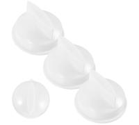 Hoement 4pcs Microwave Oven Replacement Knobs Control Timer Switch for Various Models Easy to Install Appliance Parts Accessory White