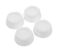 Hoement 4pcs Milk Bottle Lids for Feeding Storage Travel Replacement Leak-Proof Screw Caps Made of Pp Material Wide Opening Design