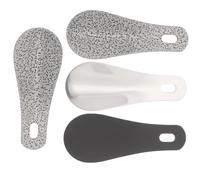 Hoement 4pcs Mini Metal Shoe Horn Set with Short Handle, Easy Shoe Wearing Aid for Elderly and Disabled, Compact Design for Home and Travel Use Random Color