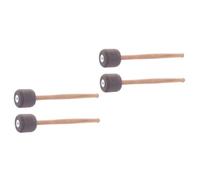 Hoement 4pcs Practical Bass Drum Mallets Non-skid Stainless Steel for Percussion Drumsticks for Drum Sticks Replacements and Tools