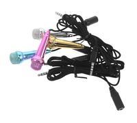 Hoement 4pcs Professional Condenser Mini Microphone Wired Vocal Mic for Singing and Voice Recording Portable Capacitive Microphone Compatible with Mobile Phones for Vlogging Podcasting