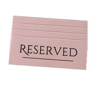 Hoement 4pcs Reserved Seating Signs Rose Gold Acrylic Chair Tags for Weddings Restaurants Special Events Guest Management Elegant Seat Plaques