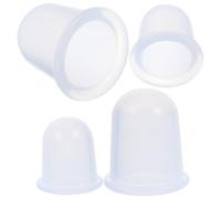 Hoement 4pcs Silicone Vacuum Suction Cups for Cupping Therapy, Strong Adsorption and Easy to Store Massager Cups for Cellulite Relief and Facial Massage at Home