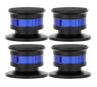 Hoement 4pcs Speaker Vibration Absorber Isolation Pads for Speakers and Amplifiers, Adjustable Height Rubber and Aluminum Alloy Material, Sound Levelling Feet for Home Audio Floor