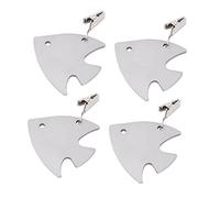 Hoement 4pcs Stainless Steel Table Skirt Clips Windproof Table Cloth Holders Portable for Home and Outdoor Use