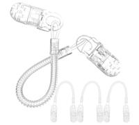 Hoement 4pcs Windproof Hat Strap Clips for Hat and Cap with Pocket-Size Compact PC Material Design, Anti-Slip Spring Cord for Daily Outings and Outdoor Camping Use