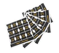 Hoement 5 Sheets Sheets Black PVC Self-Adhesive Index Tabs for Planners and Journals, Easy Writing and Marking Important Dates, Monthly Annotation Sticker Tabs for Organizing Books