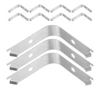 Hoement 50pcs Aluminum Alloy Metal Spring Clips Picture Framing Tools Silver Invisible Fixation Wear Resistant for Art Craft and Pictures on The Wall