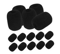 Hoement 50pcs Mini Mic Cover High Density Foam Windscreen Lapel Microphone Windshield for Lapel Mic Protection Noise Reduction