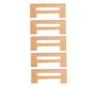 Hoement 5pcs Aged Bamboo Sanxian Bridge Replacement Professional Hollow Carved Instrument Part Noise Reduction Enhancer for Traditional Chinese Folk Music