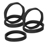 Hoement 5pcs Black Plastic Microphone Anti-rolling Protective Rings for Microphone Protection, Non-slip Design Suitable for Stage Performance and Family Singing