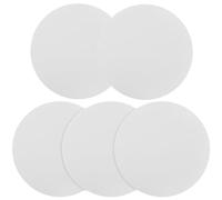Hoement 5pcs Blank Mouse Pad 20cm round Rubber Desktop Sublimation White