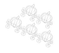 Hoement 5pcs Carriage Candy Box Metal Sweets Storage Cute Pumpkin Shape Favor Box for Weddings Parties and Events Durable and Versatile Design for Treats and Decorations