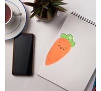 Hoement 5pcs Carrot Shaped Memo Notepad Set Paper Portable Rotatable Writing Pads for Students and Travelers, Lovely Cartoon Style Pocket Notebooks Suitable for Listing Ideas and Writing