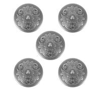 Hoement 5pcs DIY Bag Snap Buttons Metal Button Black Practical Not Easy to Rust Suitable for DIY Crafts 1.26x1.26x0.12inch