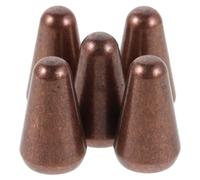 Hoement 5pcs Electric Guitar Toggle Switch Knob Cap in Brass Coffee Colour with Universal Compatibility and Smooth Transitions, Replacement Part for Enhancing Playability and Performance