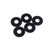 Hoement 5pcs Guitar Toggle Plate Treble Washer Ring Replacement Part for Electric Guitar, Black Plastic Material Suitable for Rhythm Switch