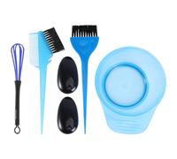 Hoement 5pcs Hair Dye Kit Hair Tinting Tool Set Plastic Blue Reusable Washable Portable Salon and DIY