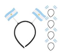 Hoement 5pcs International Flag Headband for Soccer Game Events, Foldable and Portable Hair Accessory Made of Felt and Pp, Special Sports Design with Vivid Colours, for Fans at Sports