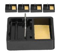 Hoement 5pcs Mini Electric Soldering Iron Stand Holder with High Temperature Resistant Base and Cleaning Sponge, Compact Soldering Iron Rest for Electronics Repair and DIY Workstation