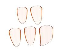 Hoement 5pcs Musical Instrument Picks Pipa Parts String Instrument Parts Orange PC Portable Lightweight round Edge Nail Covers for Playing Guzheng and Lute