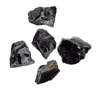 Hoement 5pcs Obsidian Stones Crafts Decorative Natural Crystal Stone Decoration Obsidian Home Ornament