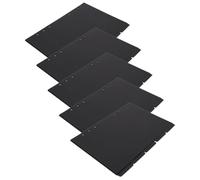 Hoement 5pcs Paper Binder Tabs Notebook Tab Dividers Black Paper Material Easy to Manage Sturdy Dividers for Daily Use Hardcover Notebooks for Students