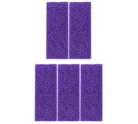 Hoement 5pcs Purple Pu Foot Skin Callus Remover Foot File Washable Care Tool Good Trimming Effect for Pedicure and Dead Skin Removal