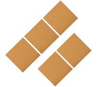 Hoement 5pcs Self-Adhesive Cork Board Tiles 300x300x1mm Small Wall Bulletin Display Message Board Set for Office Notice and Announcement Use