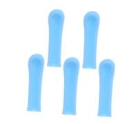 Hoement 5pcs Silicone Ear Wax Removal Replacement Tips Soft Ear Cleaner Accessories for Adults and Teens Safe Gentle Wax Cleaning Tool Heads Compatible with Spoons Blue