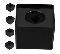 Hoement 5pcs Square Microphone Logo Mic Flag Holder for Stand Mic Flag Station for Interview Hosts Reporters