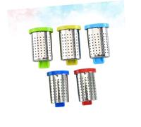 Hoement 5pcs Stainless Steel Tea Infuser Hanging Strainer for Loose Leaf Tea Fine Mesh Filter with Handle Design Food-Grade Material for Home Brewing