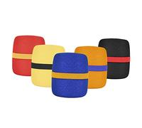 Hoement 5pcs Thickened Sponge Microphone Covers Protective Mic Wind Screens Easy to Put and Remove Suitable for Vocal Microphone Use Random Color