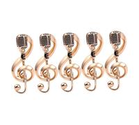 Hoement 5pcs Vintage Microphone and Music Note Brooch Pins Metal Lapel Jewelry for Women Men Classic Musical Instrument Badge for Casual and Formal Wear Lover Accessory