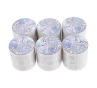 Hoement 6 Rolls Gradient Alphabet Washi Tape with Repositionable Paper Material and Unique Cut Shapes, for Scrapbooking and DIY Craft Projects, Featuring Cute Multicolored Letter Stickers