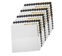 Hoement 60pcs Napkins with Elegant Wavy Gold and Silver Edging Disposable Paper Serviettes for Birthday Shower Restaurant Table Decor and Bathroom Use