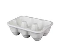Hoement 6grids Egg Tray Storage Box Ceramic Egg Holder for Refrigerator Box Fridge Tray Easter Holder