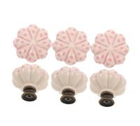 Hoement 6PCS Ceramic Pumpkin Cabinet Knob Covers Decorative Drawer Handles for Kitchen Bathroom Cabinets Dresser Hardware Single Fade Resistant Fall Knobs