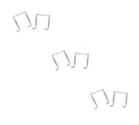 Hoement 6pcs Chrome Violin Chinrest Clamp Screw Replacement Chinrest Pad for Violin Easy Install Chin Rest Clamp Screws