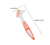 Hoement 6pcs Double-Sided Denture Cleaning Brushes with Large Handle for Precision Care Portable Partial Denture and Aligner Toothbrushes Easy to Disassemble and Maintain for False Teeth