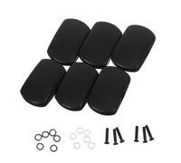 Hoement 6Pcs Ebony Square Guitar Tuning Peg Buttons Ergonomic Handles for Classical Acoustic Guitars Enhanced String Stability Retro Design Replacement Machine Heads