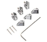 Hoement 6pcs Guitar Strings Lock Headless Bridge Accessories Secure Metal Retainer for DIY Repair Upgrade Electric Guitar Parts