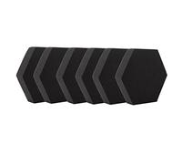 Hoement 6pcs Hexagonal Polyurethane Acoustic Panels for Sound Absorption and Noise Reduction Decorative Wall Treatment for Home Offices and Studios