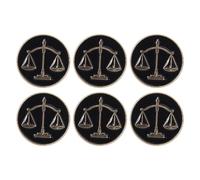Hoement 6Pcs Metal Justice Scale Brooches for Attorneys and Law Students, Vintage Lapel Pins for Men’S and Women’S Business Suits, Legal Profession Accessories