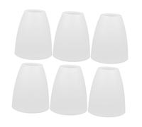 Hoement 6PCS Plastic Flat Head Lampshade Covers for Table Lamps Chandeliers Night Lights DIY Replacement Small Lamp Shades for Living Bedroom