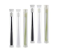 Hoement 6pcs Pregnant Woman Toothbrushes Super Fine Bristles Soft Micro-Nano Oral Cleaning Environmental Protection Fiber Wool with Abs High Gloss Handle Not Easy to Shed Hair Not Easy