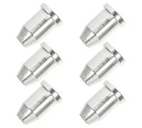 Hoement 6pcs Professional Electric Guitar String Retainer Guitar Mounting Buckle Bridge Ferrules Through Body Cap String Caps